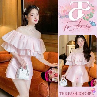 Set áo trễ vai voan tơ tay bồng mix quần tafta dáng A,set tiểu thư thanh lịch - Tú Anh Shop