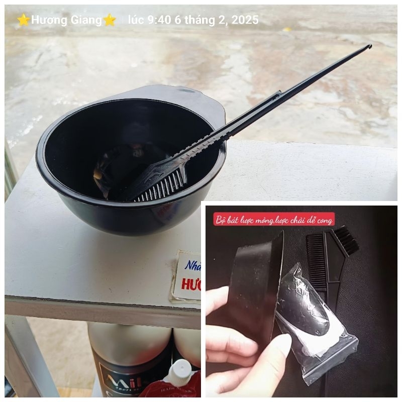 Lược chải hai đầu, lược chải tóc nhuộm,bát nhuộm tóc, bộ bát chổi nhuộm tóc