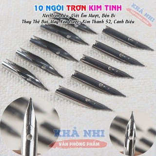 10 NGÒI TRƠN Kim Tinh, Nét Tròn Đều, Viết Êm Mượt, Bền Bỉ, Thay Thế Bút Máy Xóa Được, KT 52, CD