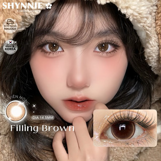 ✨[GIÁ 1 CẶP] LENS - Kính áp tròng BROWN màu nâu viền đen 14.5MM giãn tròng to - SHYNNIE LENS (Lens Huế) 🐰