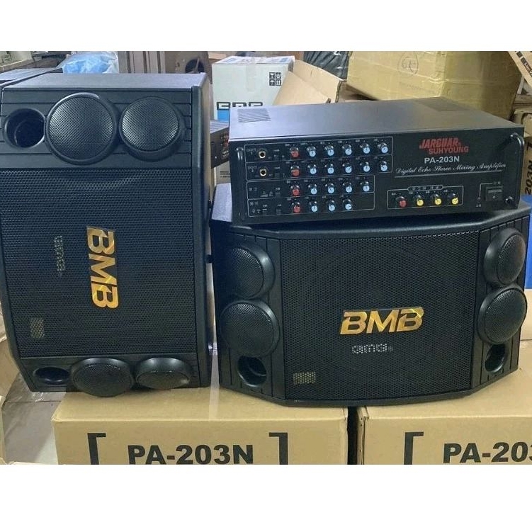 Bộ karaoke gia đình gồm amply 12 sò AC sò tosiba và đôi loa 850 bass 25 từ kép tép từ kép