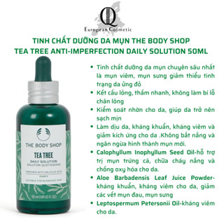 Serum dưỡng da mụn tea tree the body shop anti imperfection daily solution 50ml