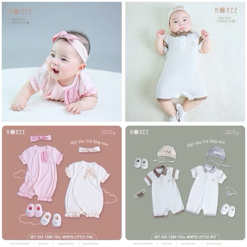 HRNEE - Set quà tặng sơ sinh cho bé trai/bé gái