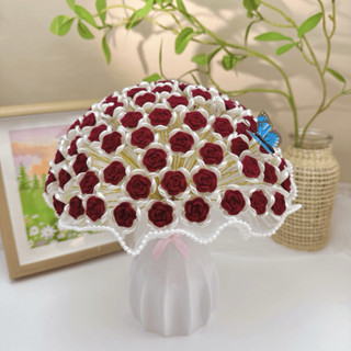  Bộ vật liệu tự làm bình hoa hồng vĩnh cửu 66-99 bông - TẶNG ĐÈN trang trí hoa handmade S0159 