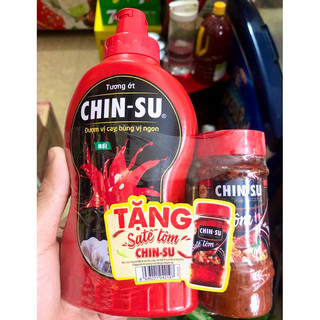 Tương Ớt CHIN SU Chai 500G Tặng sa tế CHIN SU 90g
