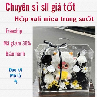 (Chuyên sỉ gi.á t.ốt) Hộp mica trong suốt cắm hoa - Hộp hoa - Hộp đựng Baby three quà tặng