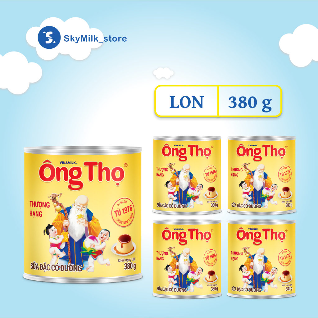 Sữa đặc Vinamilk - Sữa Ông Thọ Nhãn vàng Lon Thiếc 380g - Sữa đặc - Sữa Ông Thọ - Sữa đặc có đường