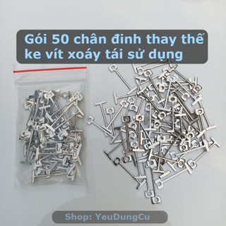 Đinh chữ T INOX thay thế cho ke vít xoáy cân bằng ốp lát gạch tái sử dụng - Kim 1 ly, 1.5 ly