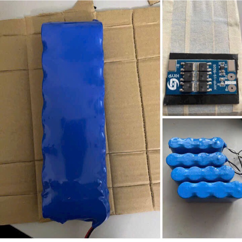 Pin sạc dự phòng  4s  6.000mAh  cho  pin  sắt  cho led loa kéo  12v  4 pin khối 4s