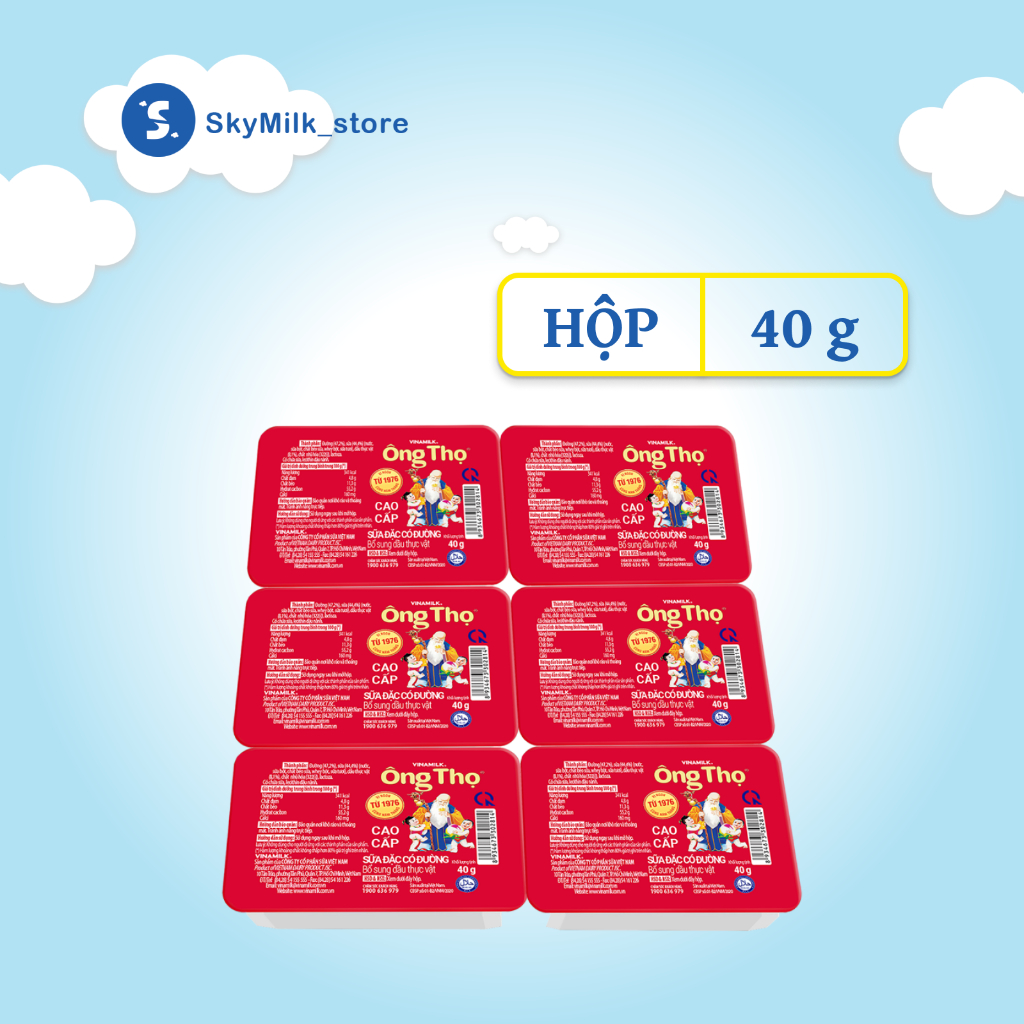 Vỉ 6 Hộp Sữa đặc Ông Thọ Nhãn đỏ - Sữa đặc Ông Thọ - Sữa đặc Ông Thọ Vinamilk - Sữa đặc Vinamilk