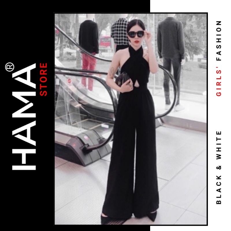 Jum dài đắp chéo hở lưng HAMA STORE H43 - Nơ nằm phía sau cổ