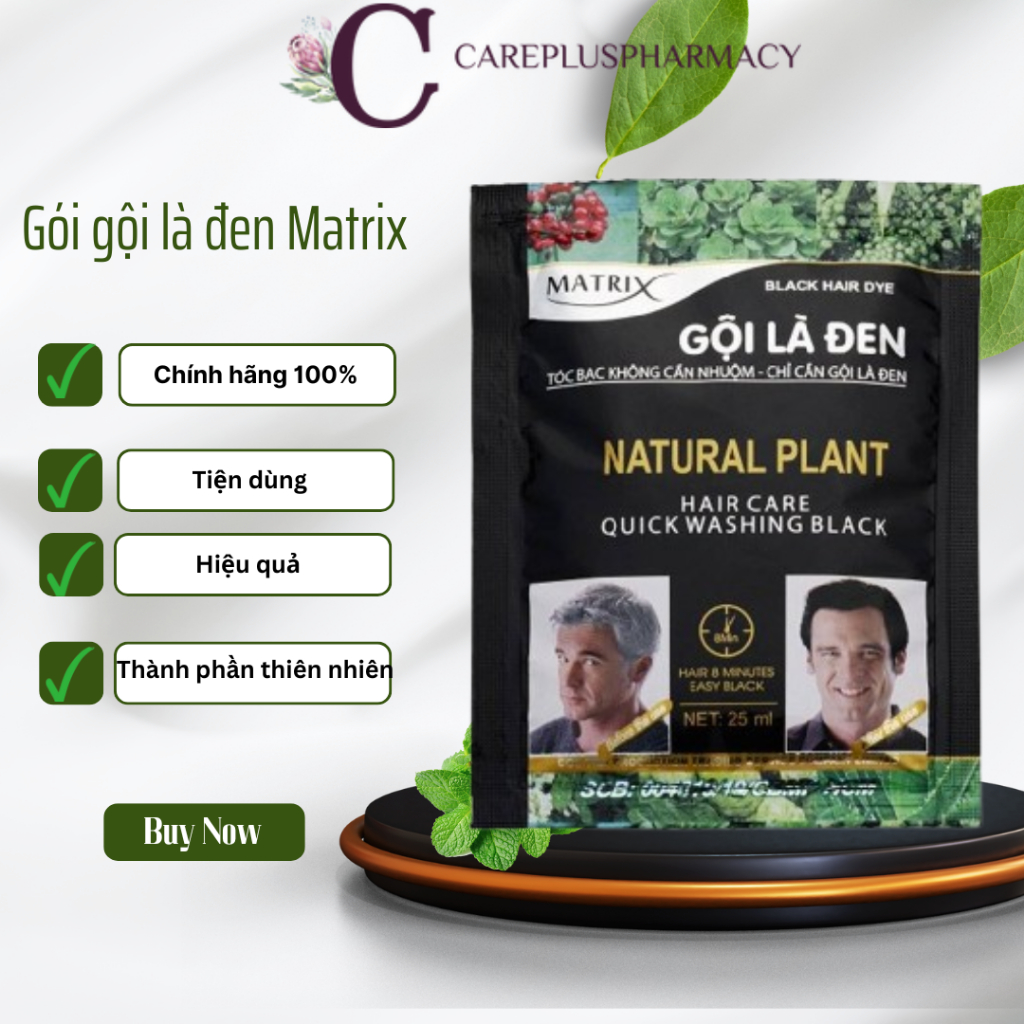 Dầu gội làm đen tóc Matrix Gội là đen ( giá 1 gói)