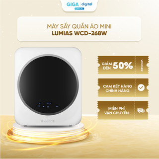  Máy sấy quần áo Lumias WCD-268W - 800W khối lượng giặt 4kg - Khử trùng bằng tia cực tím 360° 