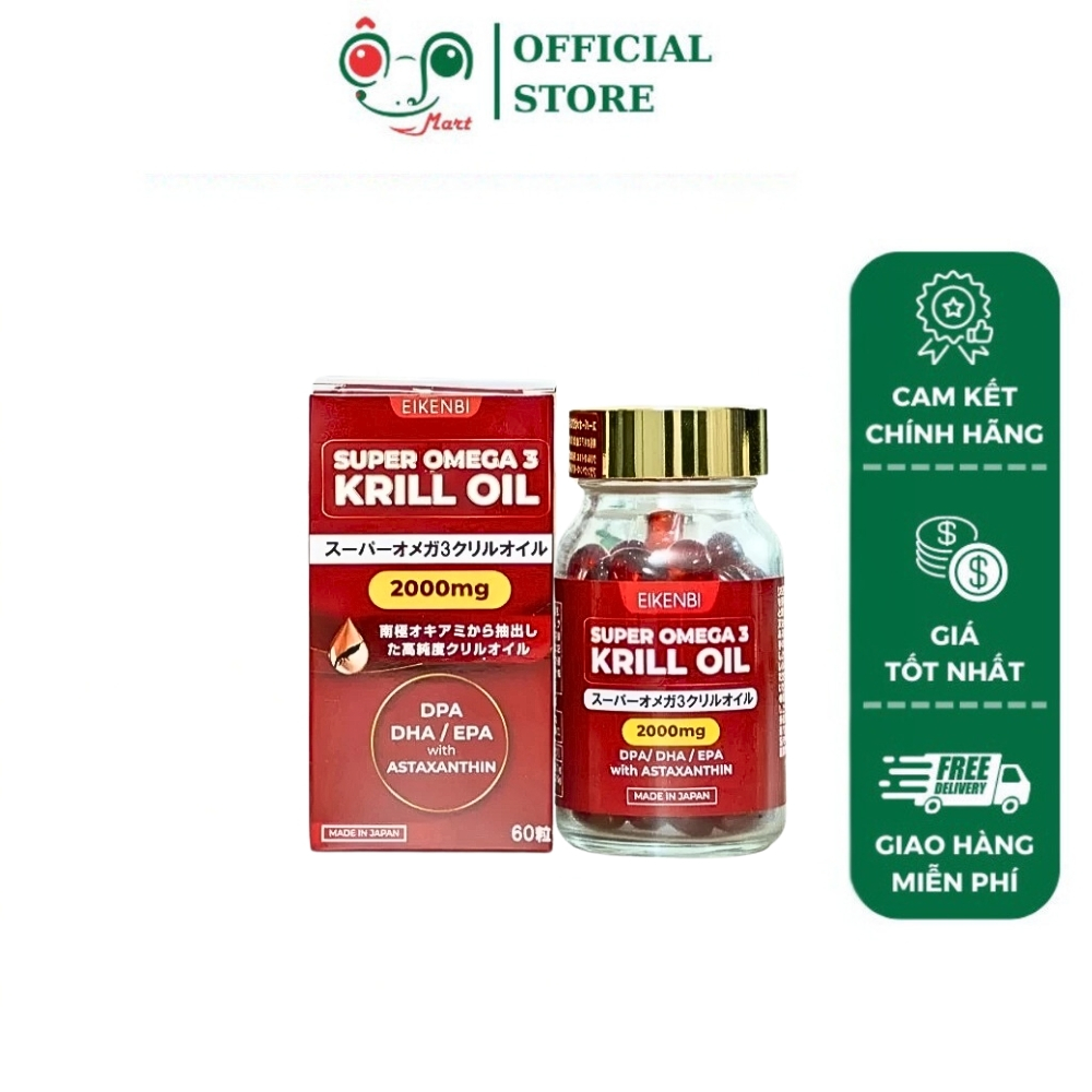 Viên uống dầu nhuyễn thể Omega-3 Krill Oil Eikenbi 60 viên