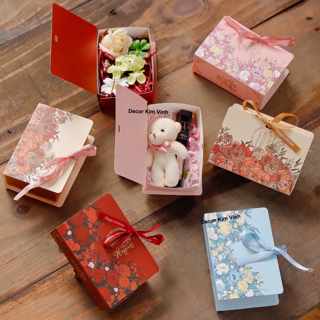Hộp Quà Hộp Hoa Nhí Kèm Nước Hoa QUA08 Quà Tặng Ý Nghĩa 8/3, Sinh Nhật, Valentine