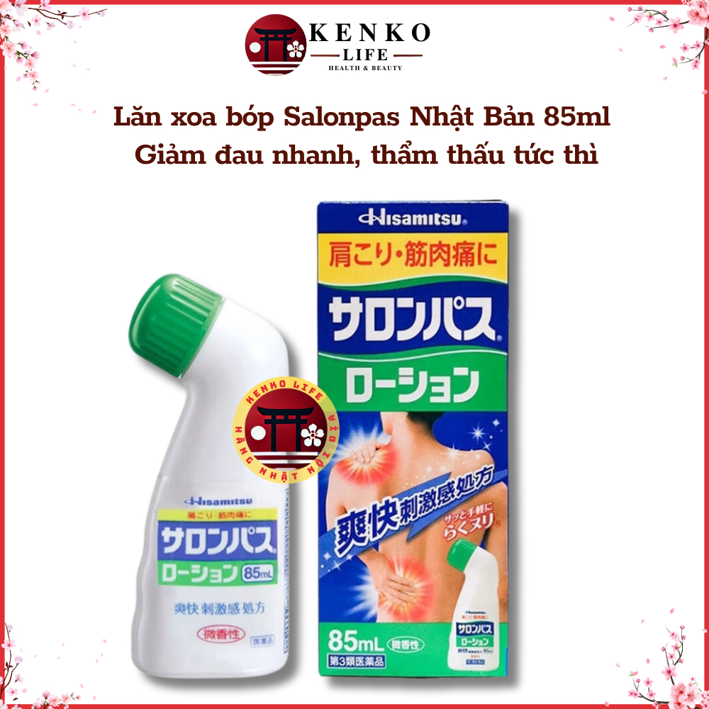 Lăn xoa bóp Salonpas Nhật Bản 85ml giảm đau nhanh, thẩm thấu tức thì