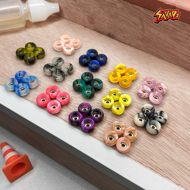 Bánh xe ván trượt ngón tay vòng bi abec 9. Fingerboard candy wheels CNC