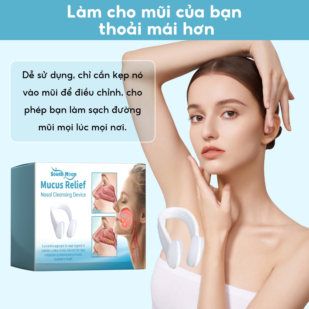 South Moon Thiết bị chăm sóc mũi giảm nghẹt mũi thông mũi dễ thở công thức dịu nhẹ hiệu quả rõ rệt