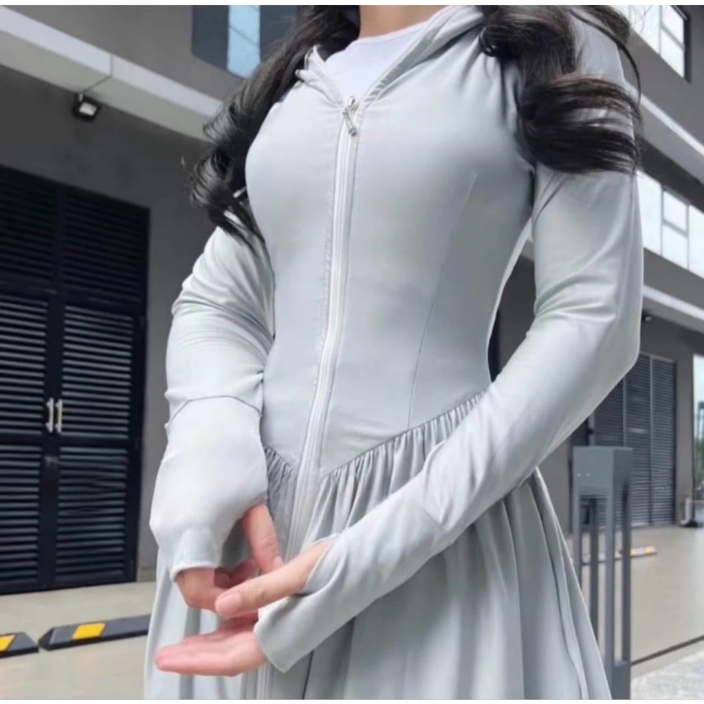 Áo Khoác Chống Nắng Toàn Thân Nữ 2 Lớp Dáng Váy Vải Thun Lạnh Mềm Mịn Mát Chống Tia UV-Anh Quân | BigBuy360 - bigbuy360.vn