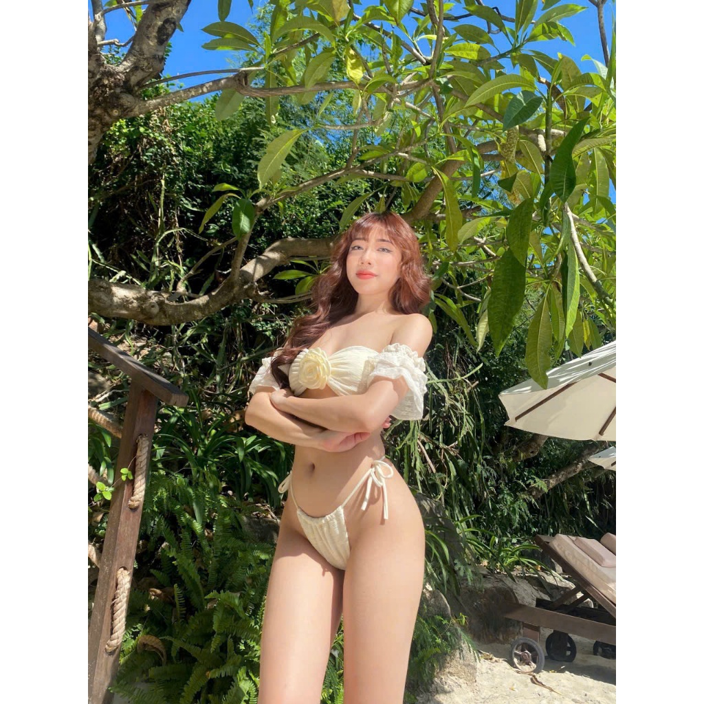 [ BKN 003 ]bikini đồ bơi đi biển ba món thiết kế  TRễ Vai sang chảnh, Hàng Cao Cấp | BigBuy360 - bigbuy360.vn