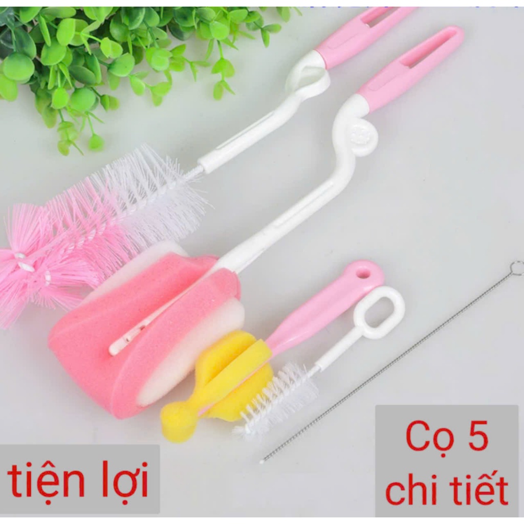 Cọ rửa bình sữa núm ti 5 chi tiết