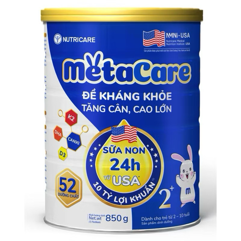 Sữa Bột Nutricare Metacare Xanh 0+/1+/2+ (850g)