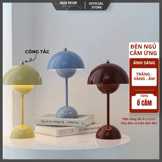 Đèn Ngủ 2 Công Tắc Cảm Ứng Chạm Sạc USB 3 Màu, Đèn Ngủ Hình Nấm Decor Phòng Ngủ Nhà Hàng Khách Sạn
