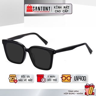  Kính Râm Vuông Nam Nữ SANTONY Mắt Chống Tia UV Nhựa TR90 Cao Cấp Form Dễ Đeo TEGA56HK2 