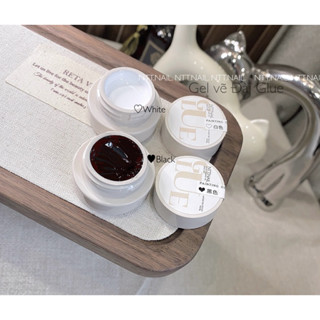 Gel vẽ lẻ đen trắng Glue chất mướt chuyên vẽ nail
