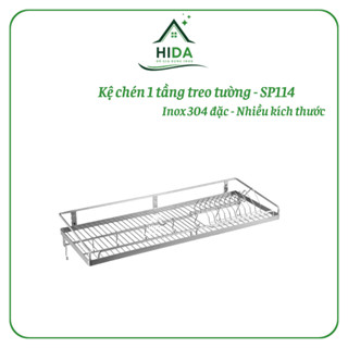 Kệ chén 1 tầng treo tường Inox 304 PHÁT ĐẠT (nhiều size), rổ úp chén, để bát, đựng bát dĩa (SP114)
