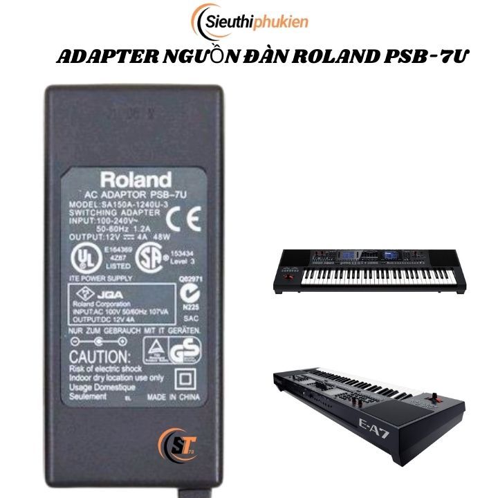 DÂY NGUỒN ĐÀN ORGAN ROLAND BK5 , adapter đàn Roland PSB-7U 12v 4a, nguồn Roland BK-5