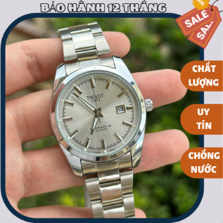 Đồng hồ TISOT nam dây kim loại, đồng hồ nam chống nước trắng đen xanh size 38 kim dạ quang siêu bền sang trọng lịch sự