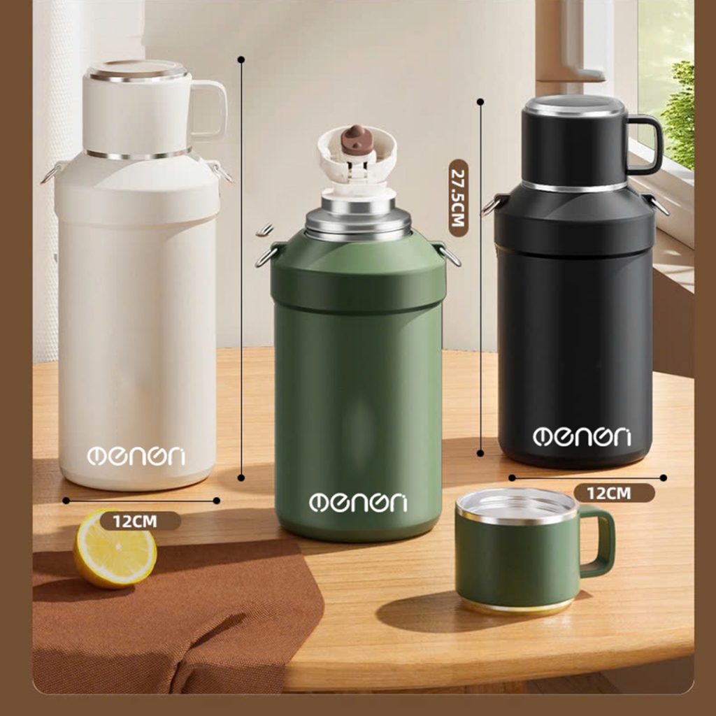 Bình Giữ Nhiệt 1500ml INOX316 Cao Cấp Thiết Kế Đeo và Nắp Cốc | BigBuy360 - bigbuy360.vn