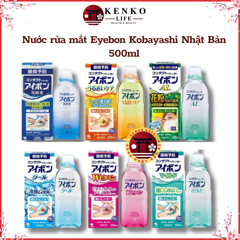 Nước rửa mắt Eyebon Kobayashi Nhật Bản 500ml