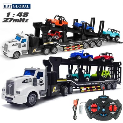 Đồ chơi ô tô điều khiển từ xa xe tải 2 tầng chở siêu xe / xe công trình BBT Global
