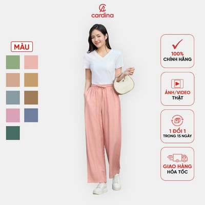 Quần đũi suông CARDINA chất liệu đũi bamboo thoáng mát, thân thiện làn da 5QDT23