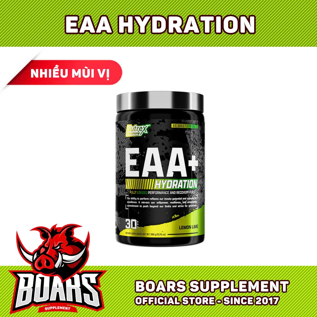 NUTREX EAA+ HYDRATION - BỔ SUNG EAA VÀ BCAA DÙNG TRONG TẬP, PHỤC HỒI PHÁT TRIỂN CƠ BẮP - 30 SERVINGS