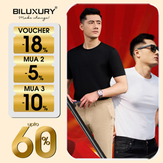 [MUA 2 GIẢM 5%] Áo Phông Tay Ngắn Co Giãn 7APKB001, Thấm Hút Tốt, Bền Màu, Chống Nhăn Biluxury