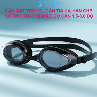 Kính bơi cận thị 1.5 đến 8.0 độ SPORTY 613 cho người lớn và trẻ em từ 6 tuổi chống tia UV