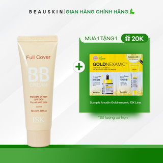 Kem Nền Trang Điểm chống nắng ISK BB Cream SPF 50+/PA+++ 45ml, Che Phủ tốt, Kiềm Dầu Lâu Trôi