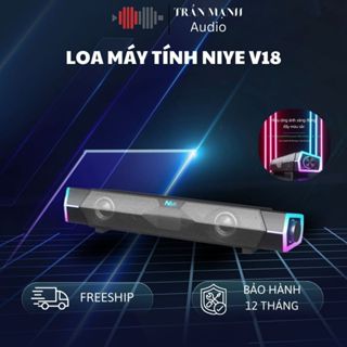Loa Thanh Máy Tính Bluetooth LED RGB Niye V18, Âm Thanh Vòm 360, Nghe nhạc , Gaming, Kết Nối Máy Tính, Điện Thoại