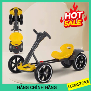 Xe điện trẻ em bốn bánh Go-Kart, Xe điện cho bé gấp gọn Go Kart kiểu dáng thể thao chính hãng