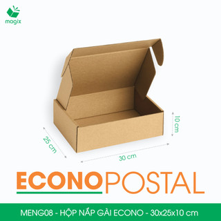  MENG08 - 30x25x10cm - Combo 20 Hộp carton nắp gài đóng hàng giá rẻ hộp gói hàng hộp quà thời trang 