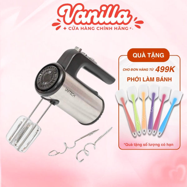 Máy Đánh Trứng, Đánh Kem Nhồi Bột Cầm Tay Unitech HU-3110 Đa Năng Siêu Mạnh 800W Cao Cấp Nhào Trộn B
