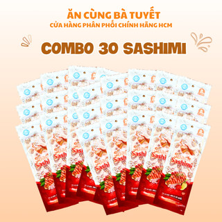  Combo 30 SASHIMI Ăn Cùng Bà Tuyết gói 25gr đồ ăn vặt tuổi thơ 