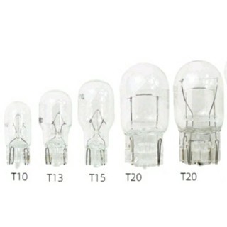Bóng đèn halogen chân cắm 12V cho ô tô. T10 - T15 - T20. Loại 1 tóc, 2 tóc. Bóng trắng - Bóng vàng