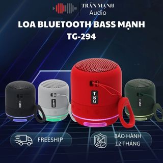  Loa bluetooth bass mạnh TG-294 - Loa mini có mic thiết kế nhỏ gọn hỗ trợ thẻ nhớ TF USB AUX kêt nối laptop PC 