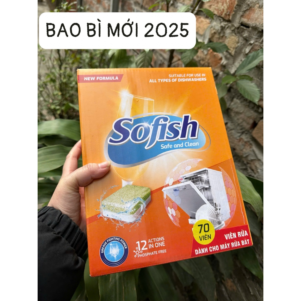 Viên rửa bát Sofish hộp 70v