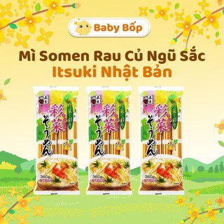 Mì somen ngũ sắc tôm rau củ Itsuki Nhật Bản cho bé ăn dặm