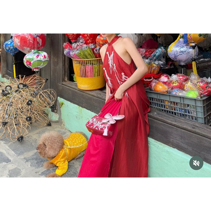 Set áo dài kuchimachic giao chính nguyệt